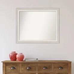 Amanti Art Trio White Wash Silver Bathroom Wall Mirror - 33 x 27 Inch -Amanti Art Shop GUEST b0fa8967 d0a0 46e0 9ed9 c76fba917306