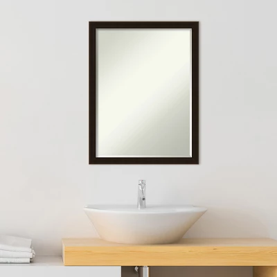 Amanti Art Espresso Brown Petite Bevel Wood Bathroom Mirror - 26 x 20 In. 6 Amanti Art Espresso Brown Petite Bevel Wood Bathroom Mirror - 26 x 20 In. - Image 4