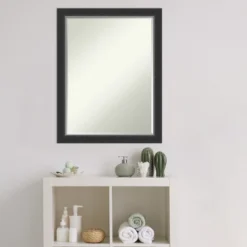 Amanti Art Corvino Black Narrow Wood Bathroom Mirror - 21 x 27 -Amanti Art Shop GUEST b17f572b b057 4184 a680 439a690834c5