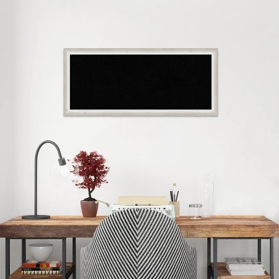 Amanti Art Two Tone Silver Wood Framed Black Cork Board - 32" x 14" 10 Amanti Art Two Tone Silver Wood Framed Black Cork Board - 32" x 14" - Image 8