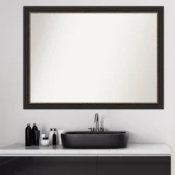 Amanti Art Accent Bronze Narrow Bathroom Wall Mirror (42" x 31") -Amanti Art Shop GUEST b1cd955d f193 4b31 8b87 14dbe78dd2d3