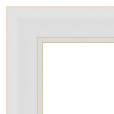 Amanti Art Flair Soft White 22" x 28" Non-Beveled Narrow Bathroom Wall Mirror 4 Amanti Art Flair Soft White 22" x 28" Non-Beveled Narrow Bathroom Wall Mirror - Image 2