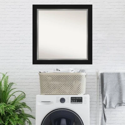 Amanti Art 32" x 32" Eva Black Silver Square Wall Mirror - Non-Beveled Custom Frame 9 Amanti Art 32" x 32" Eva Black Silver Square Wall Mirror - Non-Beveled Custom Frame - Image 7