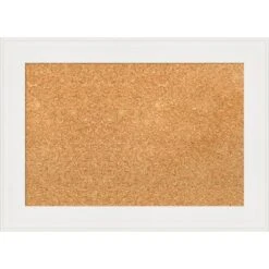 Amanti Art Vanity White Narrow Framed Corkboard - Natural Cork Bulletin Board -Amanti Art Shop GUEST b2b89356 08d1 4a5a 89bf cca84af65069