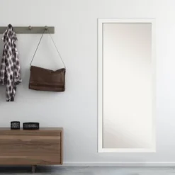 Amanti Art Vanity White Narrow 28" x 64" Full Length Floor Leaner Mirror -Amanti Art Shop GUEST b2c7a0bd 7ced 4c4a 89fa bd12afec582b