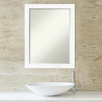 Amanti Art Cabinet White Narrow Petite Bevel Bathroom Wall Mirror - 27.25 x 21.25 In. 9 Amanti Art Cabinet White Narrow Petite Bevel Bathroom Wall Mirror - 27.25 x 21.25 In. - Image 7