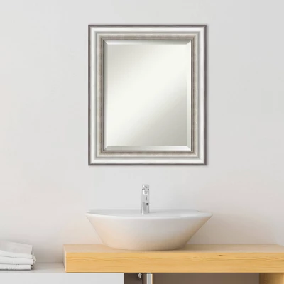 Salon Framed Bathroom Vanity Wall Mirror Silver - Amanti Art 9 Salon Framed Bathroom Vanity Wall Mirror Silver - Amanti Art - Image 7