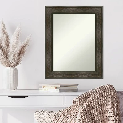 Amanti Art Rail Rustic Char Wall Mirror - 24" x 30" Non-Beveled 7 Amanti Art Rail Rustic Char Wall Mirror - 24" x 30" Non-Beveled - Image 5