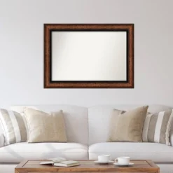 Amanti Art Vogue Bronze Wall Mirror - 43" x 31" Non-Beveled Designer Frame -Amanti Art Shop GUEST b49d7650 0bbe 4e9c 863a 739077393c35