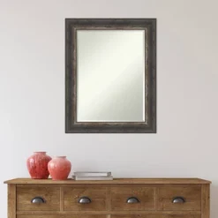 23" X 29" Bark Rustic Char Framed Wall Mirror Brown - Amanti Art -Amanti Art Shop GUEST b4e2eb3f 1a1a 40cb ab41 aa2c14d5e4f4