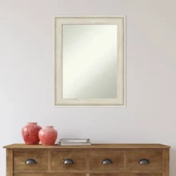 23" X 29" Non-Beveled Regal Birch Cream Bathroom Wall Mirror - Amanti Art -Amanti Art Shop GUEST b58326f9 7bea 4489 bbdd 7e3a9f082d04