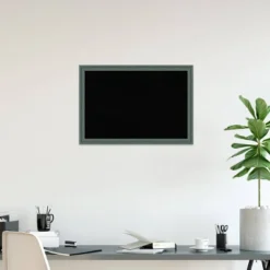 Amanti Art 39" x 27" Upcycled Wood Frame Black Cork Board in Teal/Gray -Amanti Art Shop GUEST b59c3118 6686 475e a74f da84de21d682