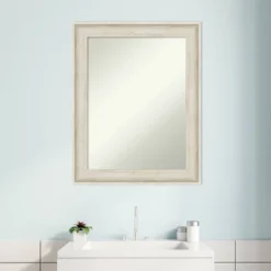 23" X 29" Non-Beveled Regal Birch Cream Bathroom Wall Mirror - Amanti Art -Amanti Art Shop GUEST b5a88a90 ca1d 4b2c 8fe1 c3855e63bba7