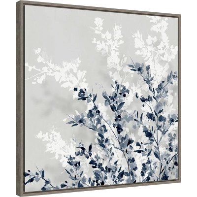 Amanti Art Blue Spring I by Isabelle Z Framed Canvas Wall Art - 22" x 22" Gray Wash 3 Amanti Art Blue Spring I by Isabelle Z Framed Canvas Wall Art - 22" x 22" Gray Wash
