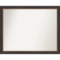 Amanti Art Ashton Black Non-Beveled Wood Bathroom Wall Mirror -Amanti Art Shop GUEST b618392b b44c 4770 8393 3b710116f272