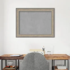 Amanti Art Fleur Champagne Silver Framed Magnetic Board - 33" x 25" -Amanti Art Shop GUEST b67bcfe8 7e57 4e12 a3cb a8e1bb1b4ea7