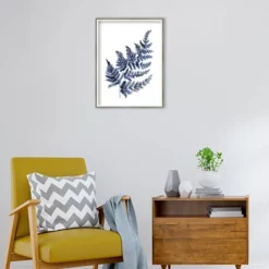 Amanti Art Botanical Fern Indigo by Sara Berrenson - 19" x 25" Wood Framed Wall Art -Amanti Art Shop GUEST b6ac6f8b dc0f 4b84 8ae3 c5a918e64dcd