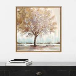 Amanti Art Infinite Peace by Eva Watts 22" x 22" Framed Canvas Wall Art - Light Brown -Amanti Art Shop GUEST b701abd9 e9a2 4e04 ad15 f4993b4391c9