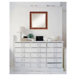 Amanti Art Manhattan Bronze 25" x 25" Wood Framed Wall Mirror -Amanti Art Shop GUEST b7f23e20 34da 4ac2 aece 393fb185ad4f