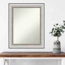 Amanti Art Salon Silver Wall Mirror - 23" x 29" Traditional Framed Decor -Amanti Art Shop GUEST b83b023d 8a4c 4f42 a70d 145e50f82c7d