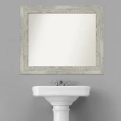 Amanti Art Dove Greywash Non-Beveled Bathroom Wall Mirror -Amanti Art Shop GUEST b8c08b10 e70e 48f8 9e26 3a532692add4