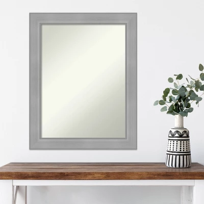 Amanti Art Vista Brushed Nickel Non-Beveled Wall Mirror (22" x 28") 9 Amanti Art Vista Brushed Nickel Non-Beveled Wall Mirror (22" x 28") - Image 7