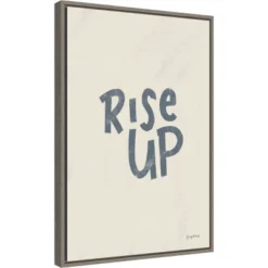 Amanti Art Rise Up II Neutral by Becky Thorns Framed Canvas Wall Art - 16" x 23"
