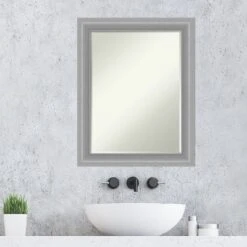 Amanti Art Peak Polished Nickel Narrow Petite Bevel Bathroom Wall Mirror 14 Amanti Art Peak Polished Nickel Narrow Petite Bevel Bathroom Wall Mirror -Amanti Art Shop GUEST b9905824 f16d 4f2b a142 d9115bf98ce4