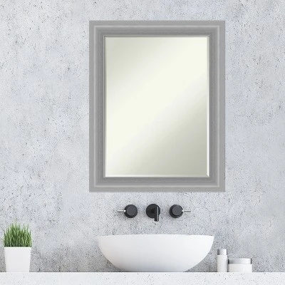 Amanti Art Peak Polished Nickel Narrow Petite Bevel Bathroom Wall Mirror 8 Amanti Art Peak Polished Nickel Narrow Petite Bevel Bathroom Wall Mirror - Image 6