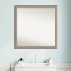 Amanti Art 29" x 29" Curve Wood Wall Mirror - Greywash Finish -Amanti Art Shop GUEST ba03bbc9 edab 4401 b04f b9f5066c0509