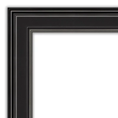 Amanti Art Ridge Black Wall Mirror - 44" x 33" Non-Beveled Large Decorative Mirror 4 Amanti Art Ridge Black Wall Mirror - 44" x 33" Non-Beveled Large Decorative Mirror - Image 2