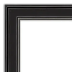 Amanti Art Ridge Black 32" x 32" Square Non-Beveled Wall Mirror -Amanti Art Shop GUEST ba4454f4 8e7a 4e2b 925c 09c53121a207 2