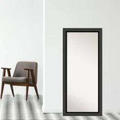 Amanti Art Tuxedo Black 29" x 65" Full Length Floor Leaner Mirror -Amanti Art Shop GUEST bb0eeb3a 178e 40bb 8710 1412576e2261