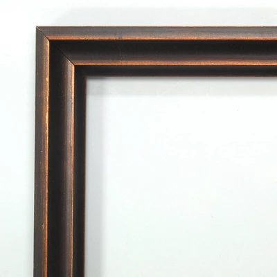 30" X 24" Non-Beveled Dark Bronze Scoop Wood Wall Mirror - Amanti Art 4 30" X 24" Non-Beveled Dark Bronze Scoop Wood Wall Mirror - Amanti Art - Image 2