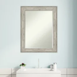 Amanti Art Crackled Metallic Petite Bevel Bathroom Wall Mirror (29 x 23 In.) -Amanti Art Shop GUEST bbc9e67c d1ba 493b 8e3e 4fd18fc524b1