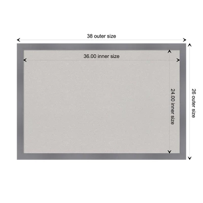 38"x26" Edwin Wood Frame Gray Cork Board - Amanti Art 11 38"x26" Edwin Wood Frame Gray Cork Board - Amanti Art - Image 9
