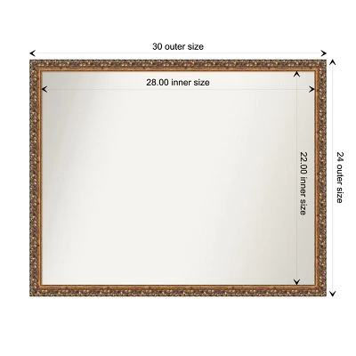 Amanti Art Antique Bronze Wood Bathroom Wall Mirror - Handcrafted Frame 5 Amanti Art Antique Bronze Wood Bathroom Wall Mirror - Handcrafted Frame - Image 3