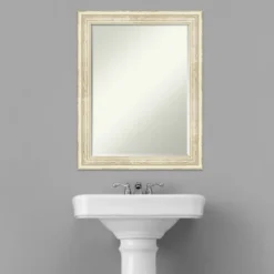 Amanti Art Country White Wash Petite Bevel Wood Bathroom Wall Mirror 18 Amanti Art Country White Wash Petite Bevel Wood Bathroom Wall Mirror -Amanti Art Shop GUEST bd1480b1 9973 4214 abc9 a99f3b6ee147