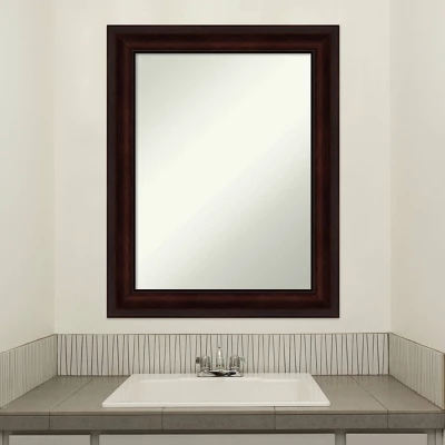 Amanti Art Coffee Bean Brown Non-Beveled Bathroom Wall Mirror (23" x 29") 10 Amanti Art Coffee Bean Brown Non-Beveled Bathroom Wall Mirror (23" x 29") - Image 8