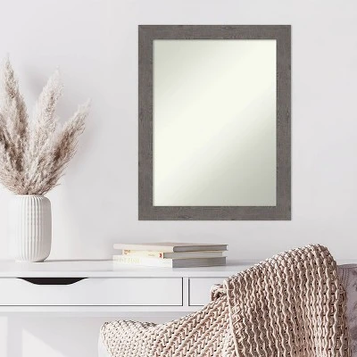 Amanti Art Rustic Plank Gray Narrow Wall Mirror - 22" x 28" Decorative Mirror 7 Amanti Art Rustic Plank Gray Narrow Wall Mirror - 22" x 28" Decorative Mirror - Image 5