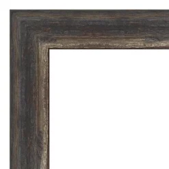 Amanti Art Bark Rustic Char Narrow Framed Corkboard