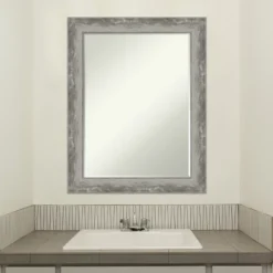 Amanti Art Waveline Silver Narrow Petite Bevel Bathroom Wall Mirror - 28.5 x 22.5 12 Amanti Art Waveline Silver Narrow Petite Bevel Bathroom Wall Mirror - 28.5 x 22.5 -Amanti Art Shop GUEST bdaf76e1 ade3 45a8 9b6a dc5233a993dd