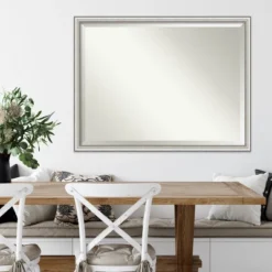 43" X 33" Beveled Salon Silver Narrow Wall Mirror - Amanti Art: Modern Polystyrene Frame, No Assembly Required -Amanti Art Shop GUEST bdbc751c 4b49 4ff5 904e 1887e976235d