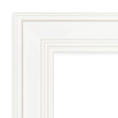 Amanti Art Ridge White Contemporary Wall Mirror - 34" x 28" 4 Amanti Art Ridge White Contemporary Wall Mirror - 34" x 28" - Image 2