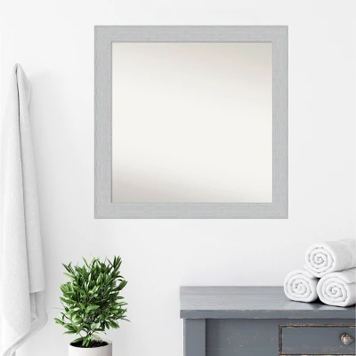 30" X 30" Non-Beveled Shiplap White Wood Bathroom Wall Mirror - Amanti Art 7 30" X 30" Non-Beveled Shiplap White Wood Bathroom Wall Mirror - Amanti Art - Image 5