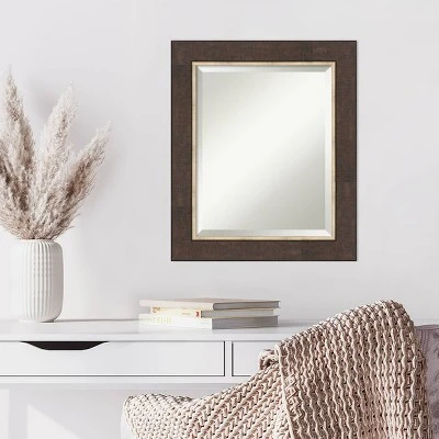 Amanti Art Beveled Lined Bronze Wall Mirror - 21" x 25" 7 Amanti Art Beveled Lined Bronze Wall Mirror - 21" x 25" - Image 5