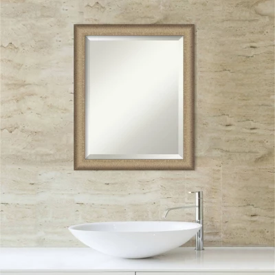 Amanti Art Elegant Brushed Framed Bathroom Vanity Wall Mirror 5 Amanti Art Elegant Brushed Framed Bathroom Vanity Wall Mirror - Image 3