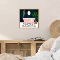 Amanti Art Boho Bath II by Victoria Borges 16x16 Framed Canvas Wall Art -Amanti Art Shop GUEST c018dabe 010e 45af 94b1 d80f03d20c44