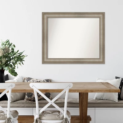 34" X 28" Non-Beveled Mezzanine Antique Silver Narrow Wood Wall Mirror - Amanti Art: Includes Mounting Hardware, Spot Clean 8 34" X 28" Non-Beveled Mezzanine Antique Silver Narrow Wood Wall Mirror - Amanti Art: Includes Mounting Hardware, Spot Clean - Image 6