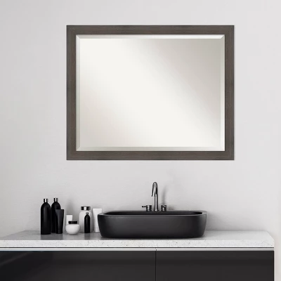 Amanti Art Hardwood Narrow Framed Bathroom Vanity Wall Mirror 7 Amanti Art Hardwood Narrow Framed Bathroom Vanity Wall Mirror - Image 5